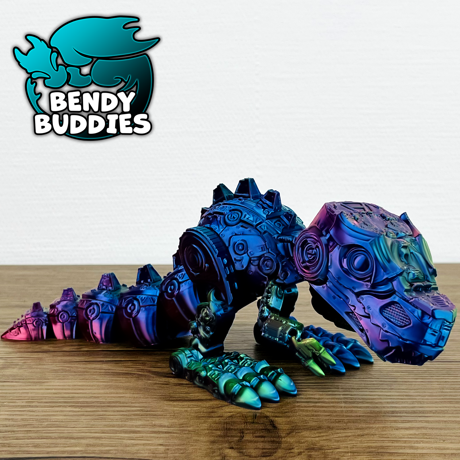 Rexatron Mecha T-Rex / Iron Dino Articulated / Print-in-Place Dinosaur / Robot Monster / Cute Tyrannosaurus / Creature World Beast